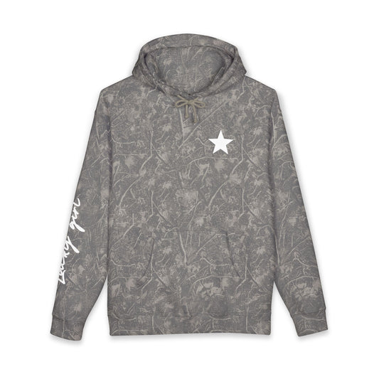 Horse lucky girl Hoodie — Vintage Gray Allover Camo Pullover