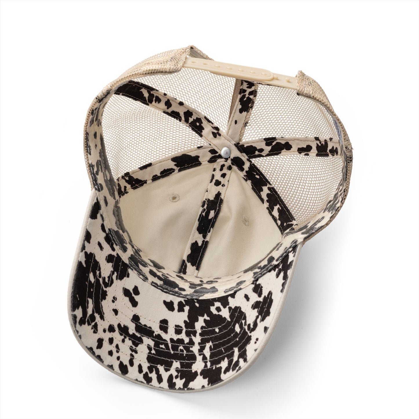Hey cowboy longhorn cowprint Washed Mesh-Back Cap
