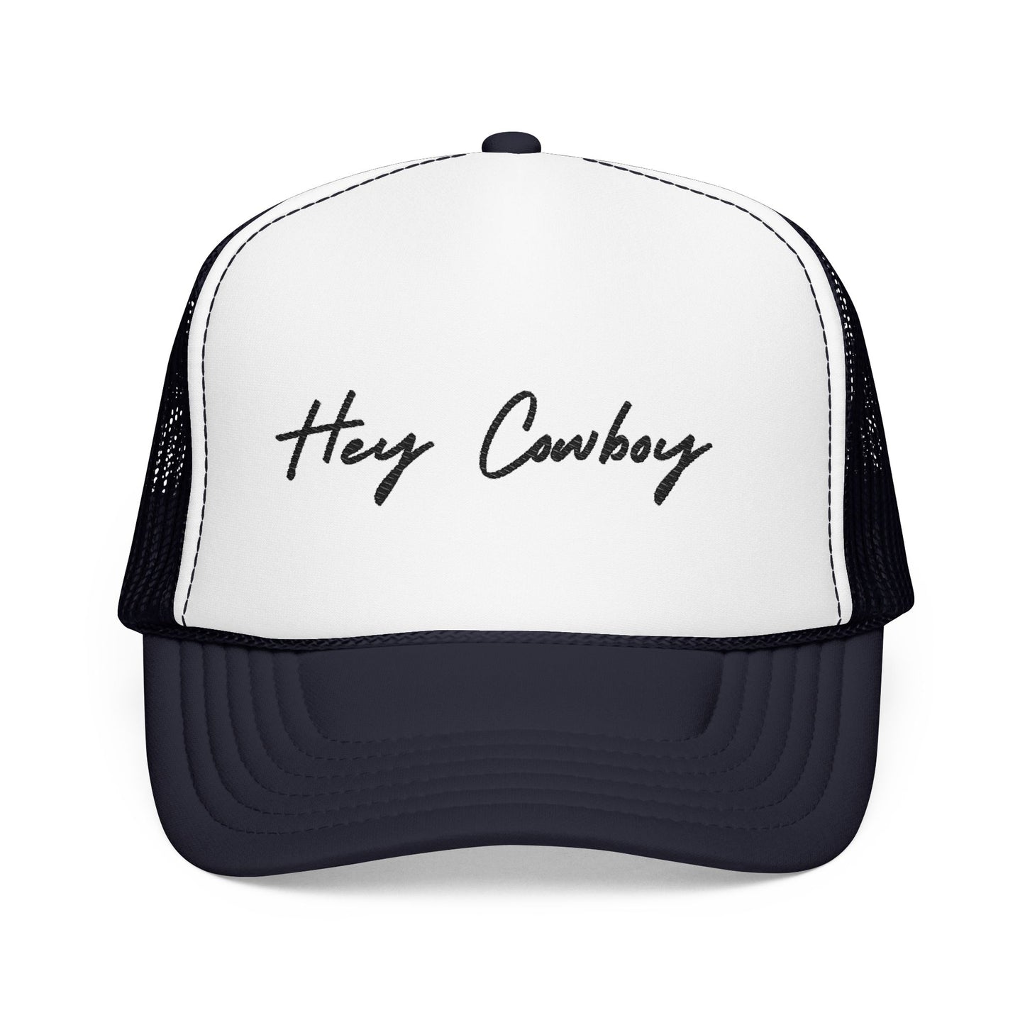 Hey Cowboy— Logo Foam Mesh Cap