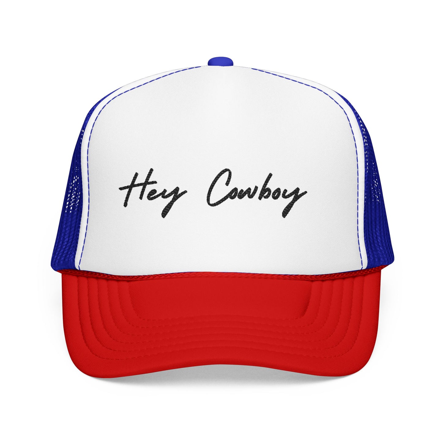 Hey Cowboy— Logo Foam Mesh Cap