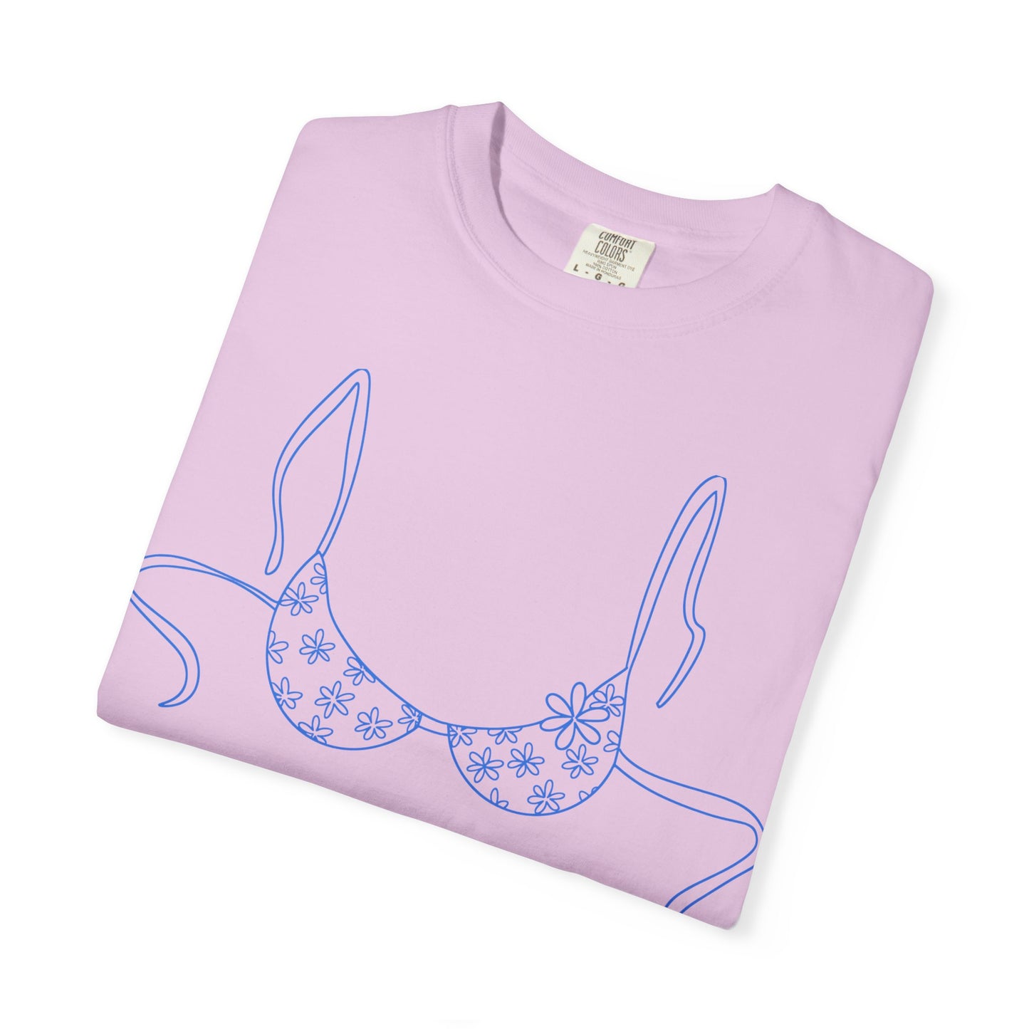 Bikini Line Art T-Shirt — Floral Outline Graphic Tee