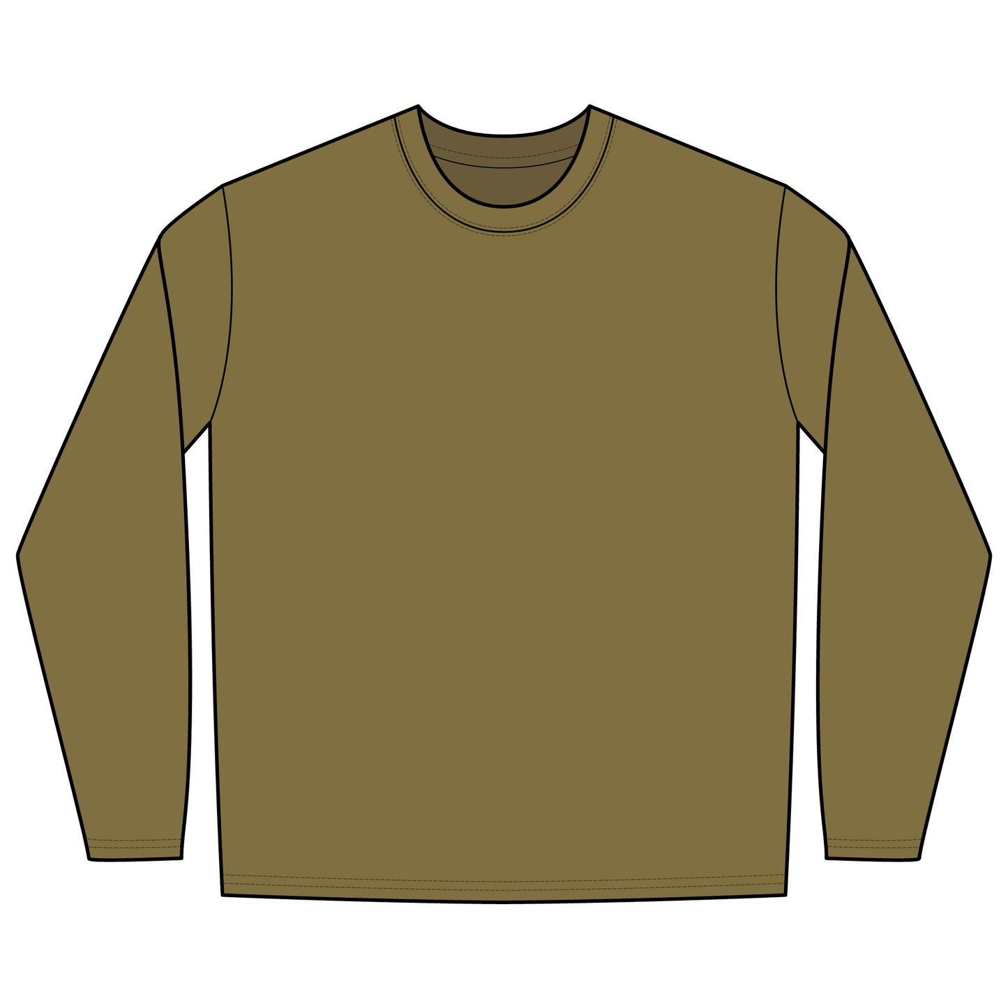 lucky Girl Horse Graphic Long Sleeve Tee — Chestnut Paint Horse Pocket Shirt