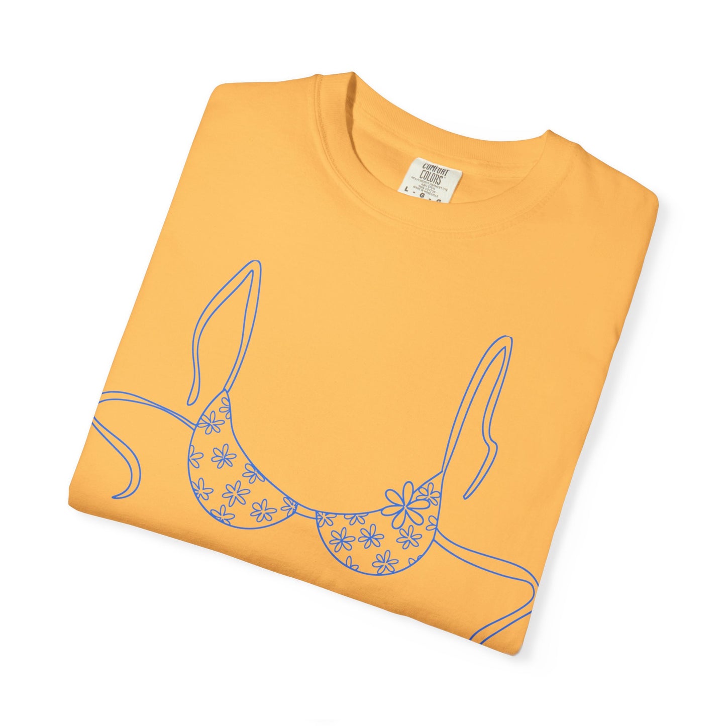Bikini Line Art T-Shirt — Floral Outline Graphic Tee