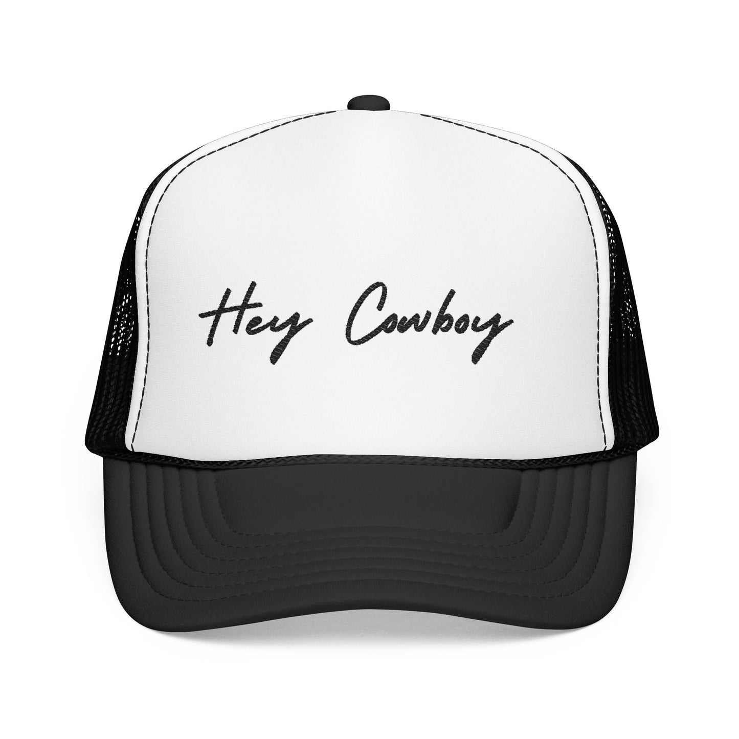 Hey Cowboy— Logo Foam Mesh Cap