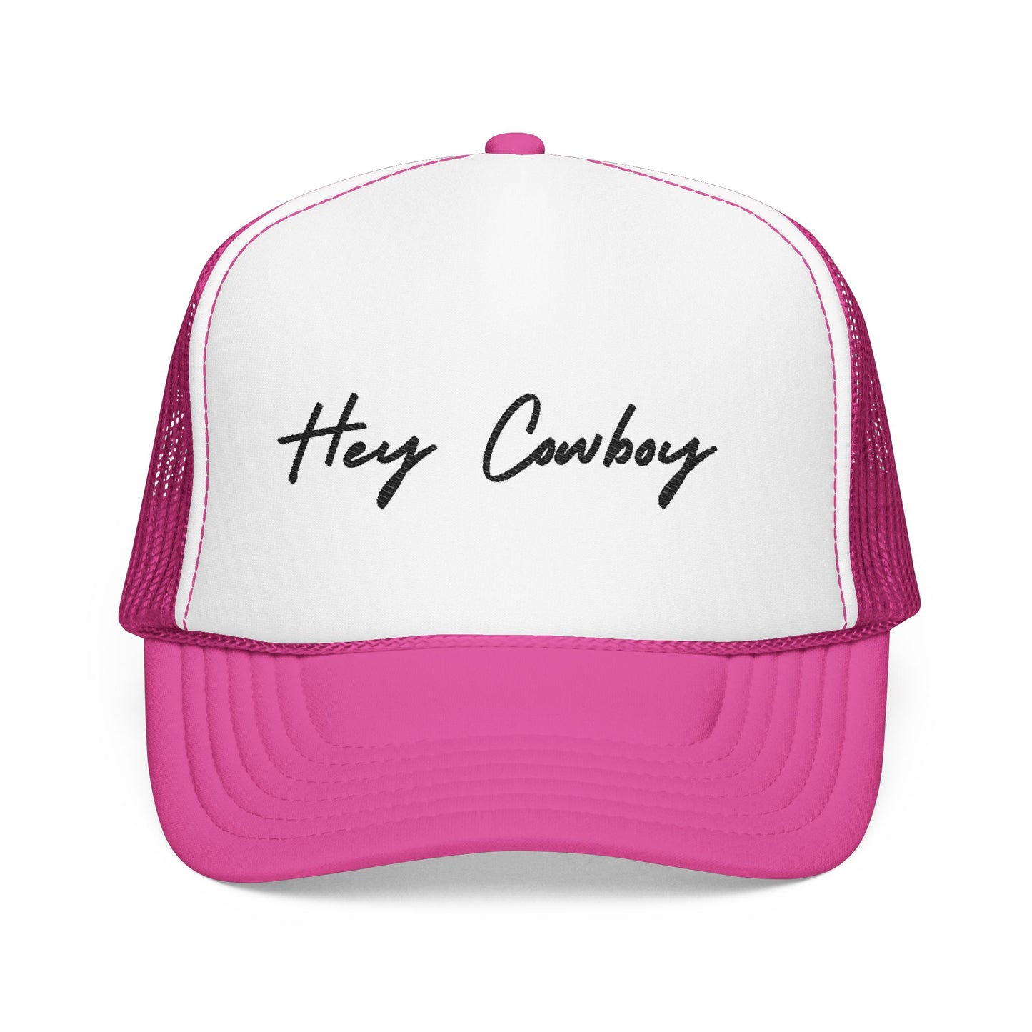 Hey Cowboy— Logo Foam Mesh Cap
