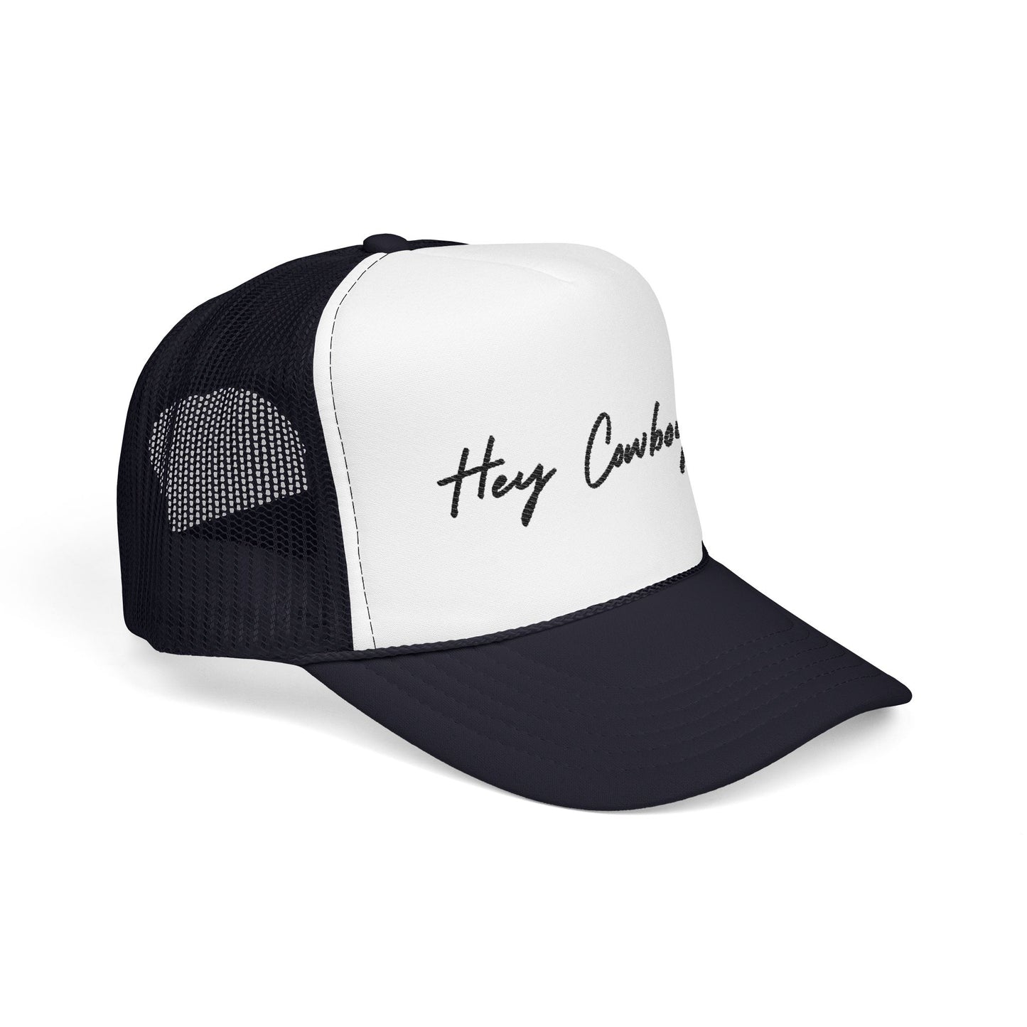 Hey Cowboy— Logo Foam Mesh Cap