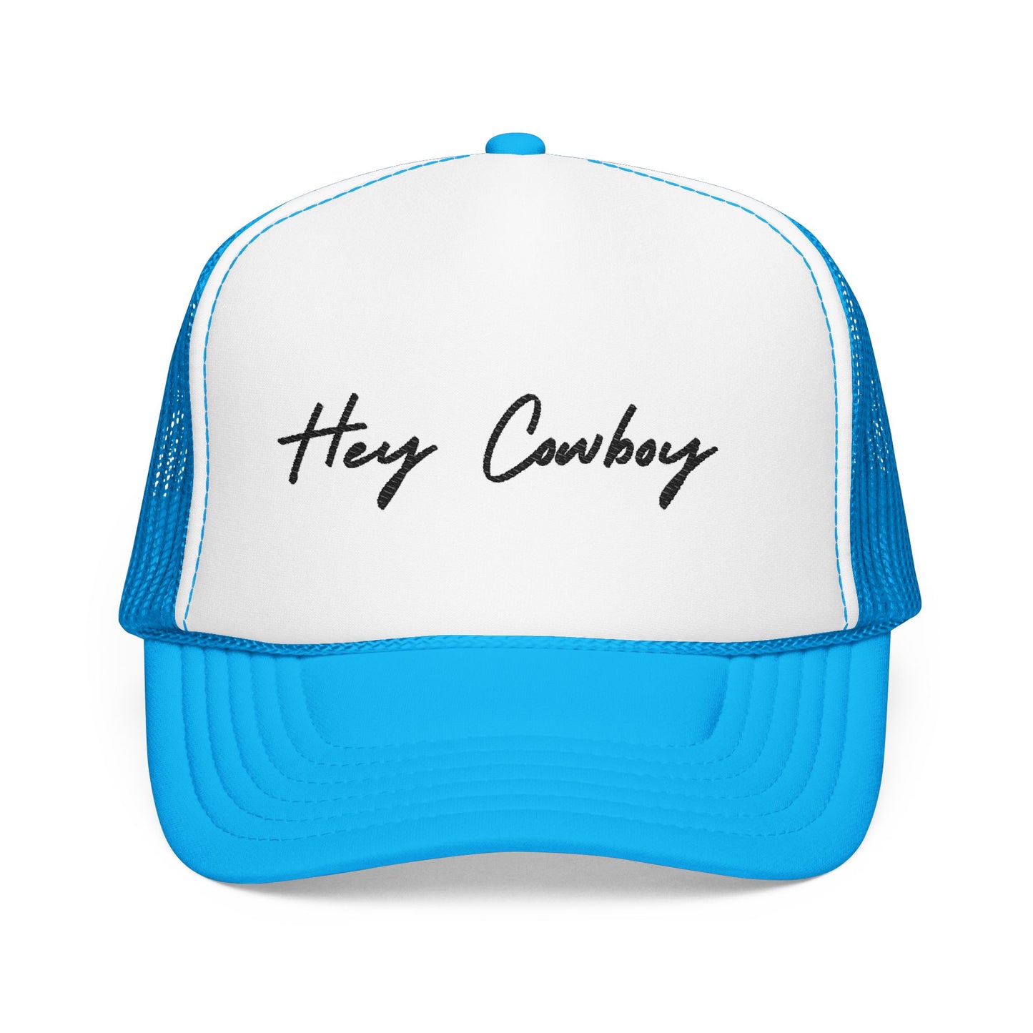 Hey Cowboy— Logo Foam Mesh Cap