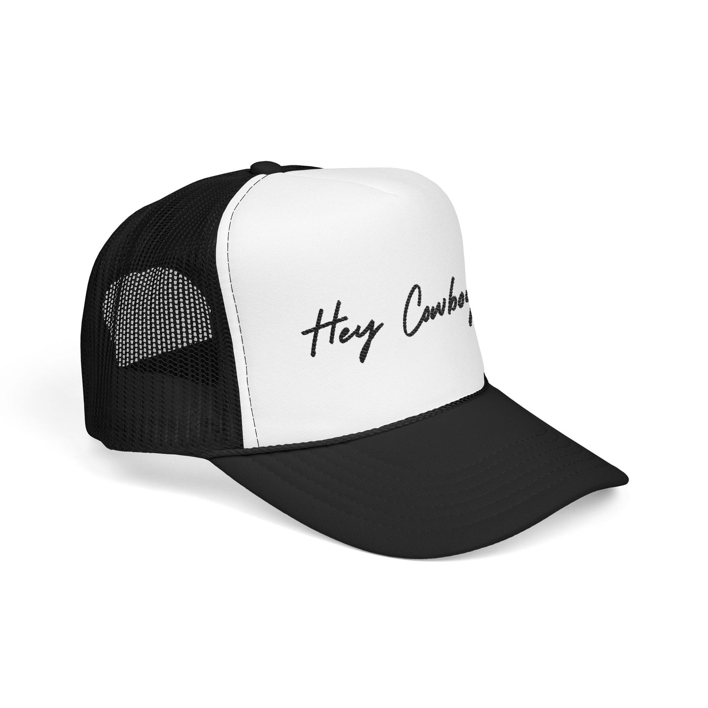 Hey Cowboy— Logo Foam Mesh Cap