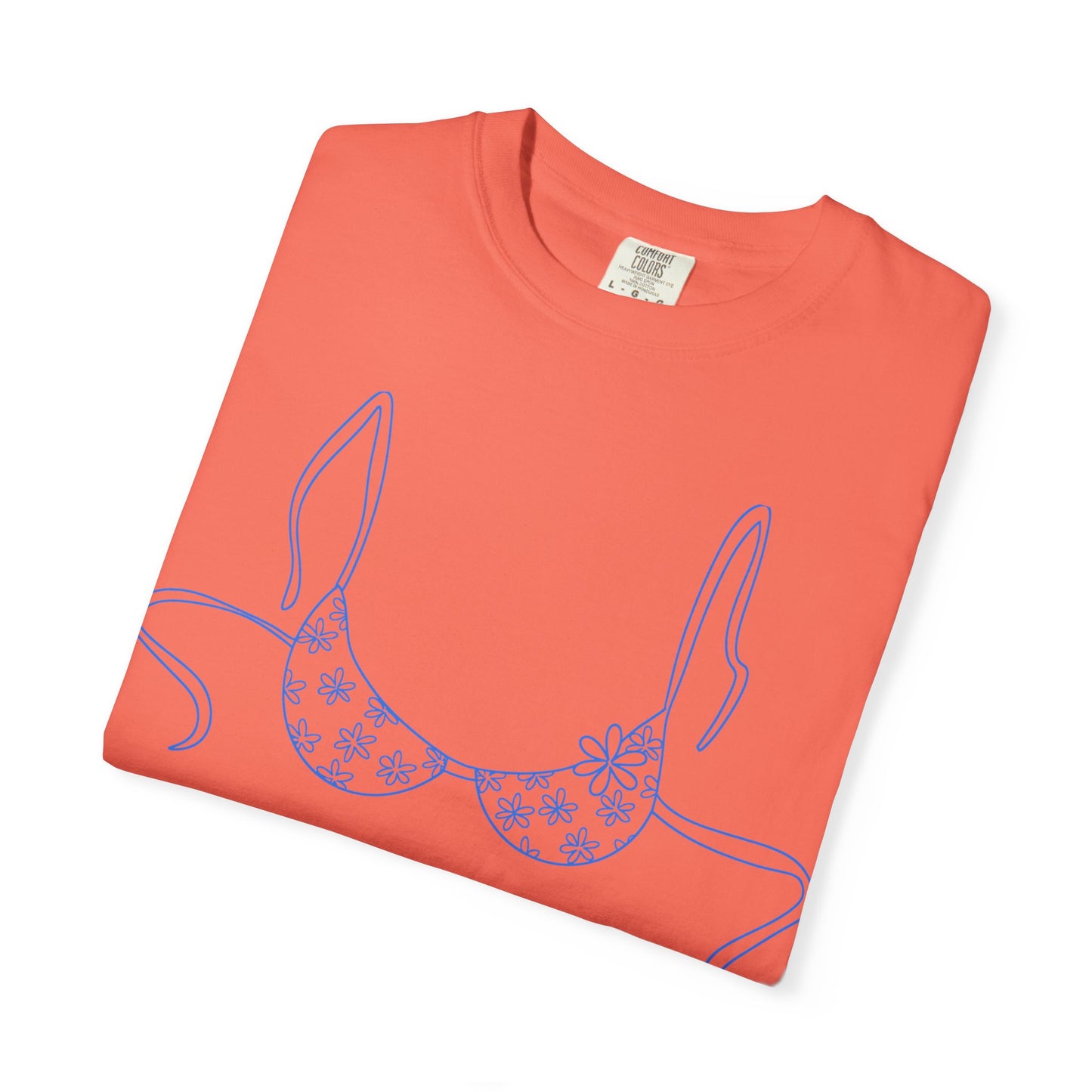 Bikini Line Art T-Shirt — Floral Outline Graphic Tee