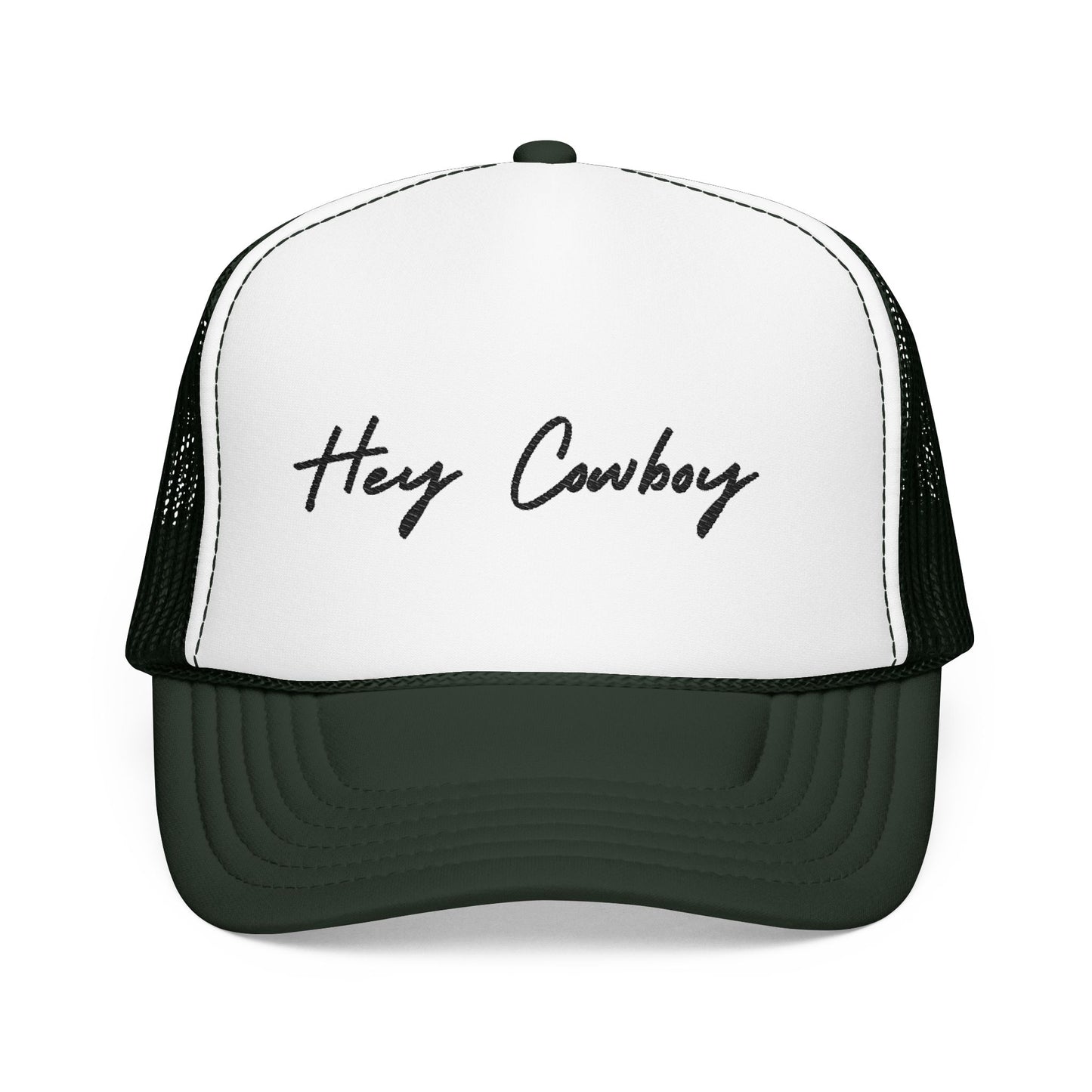 Hey Cowboy— Logo Foam Mesh Cap