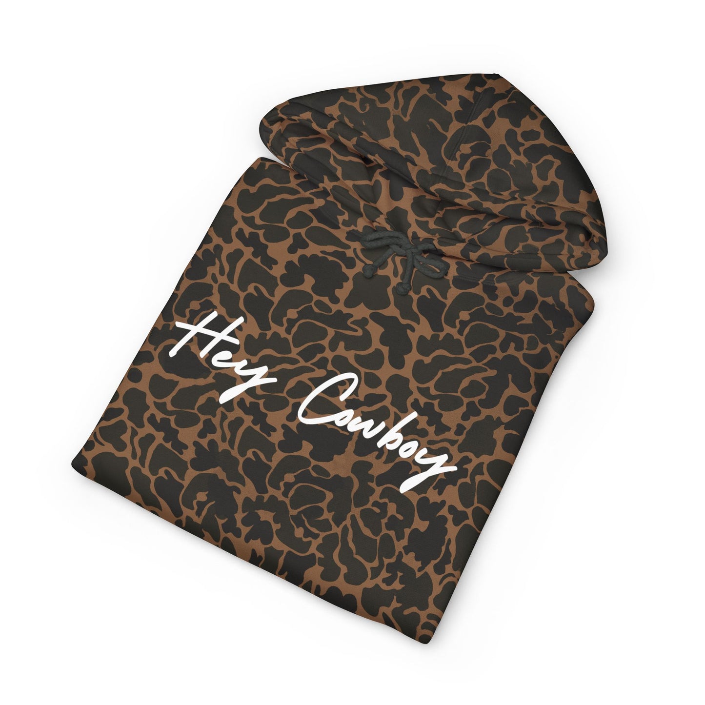Hey Cowboy Hoodie — Vintage Gray Allover Camo Pullover
